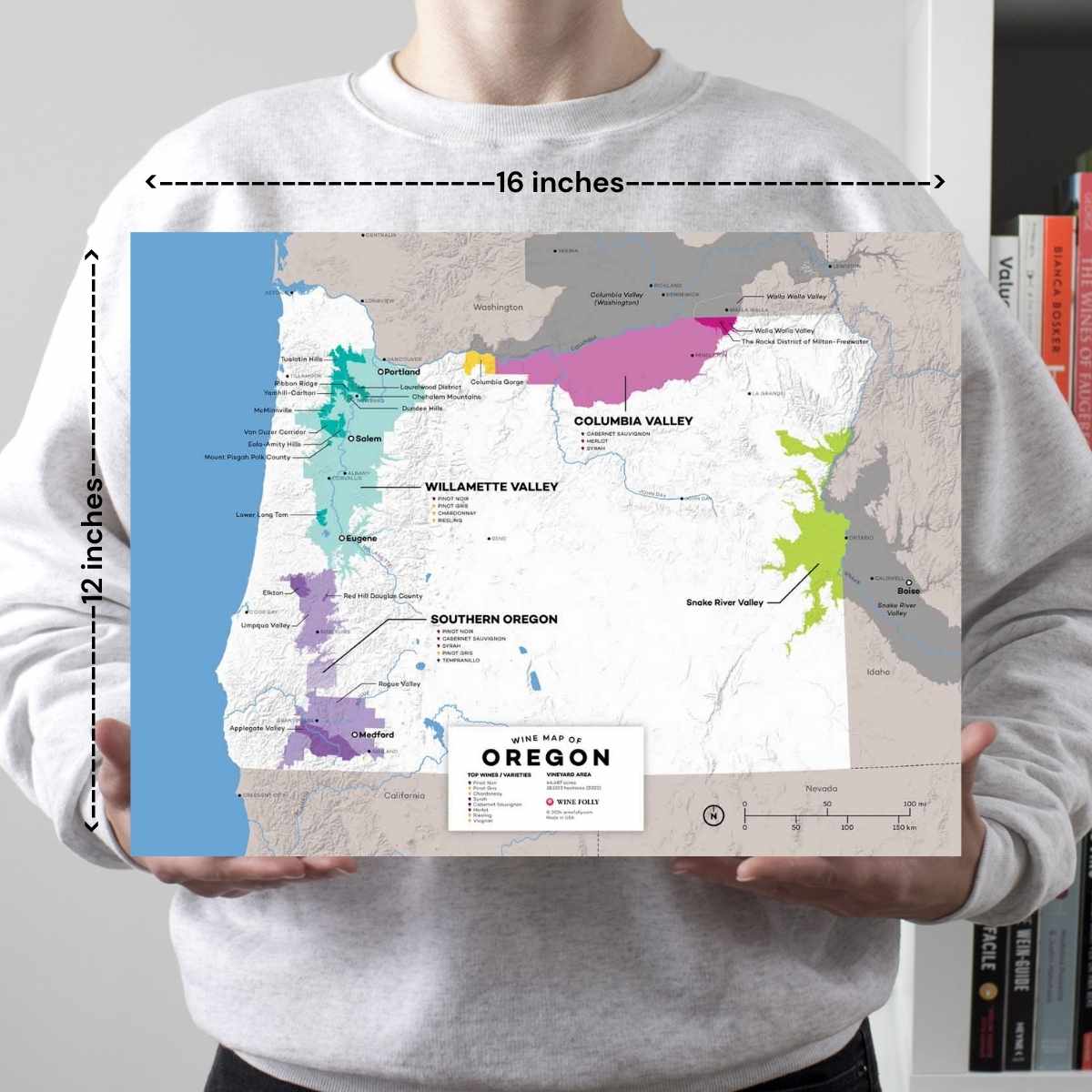 USA Oregon Wine Map - 2nd Edition - Image 2